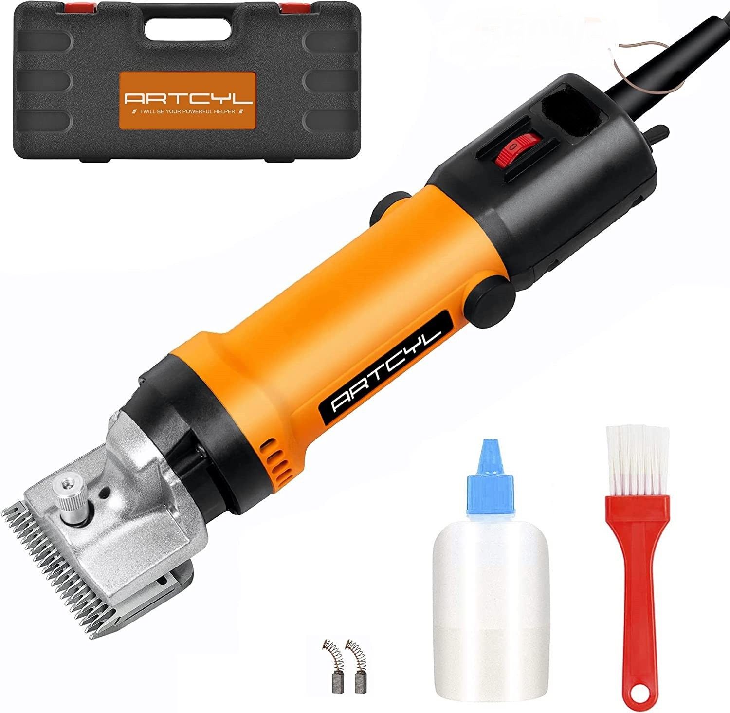 meshear DERELIABLE 1200W Horse/Goat/Sheep hair cutting machine Red, Blue, Orange Pet Hair Trimmer-picture-32
