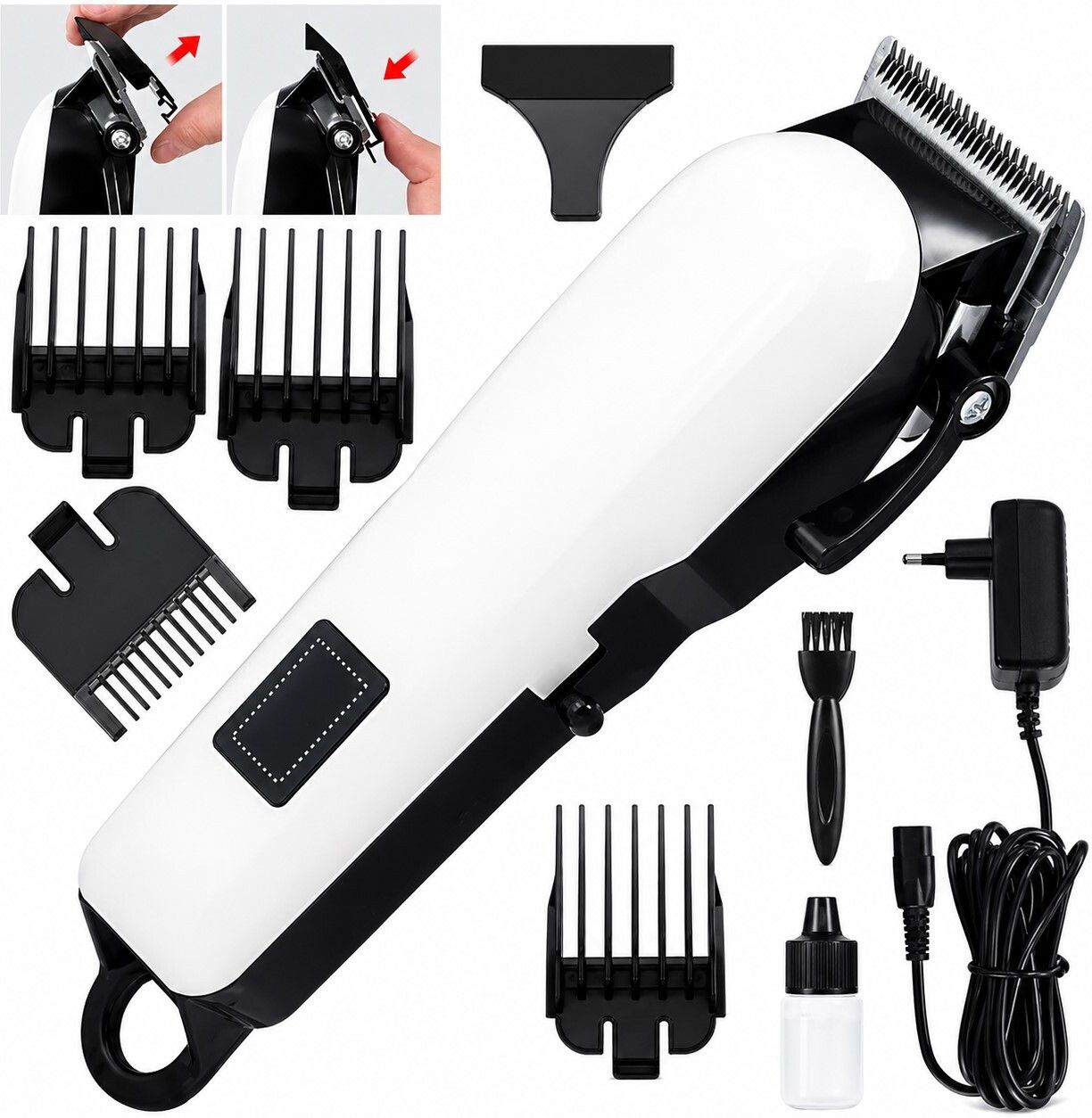 TIGER Pet Hair Trimmer Dogs & Cats Grooming Machine Wireless Rechargeable White, Black Pet Hair Trimmer-image-32