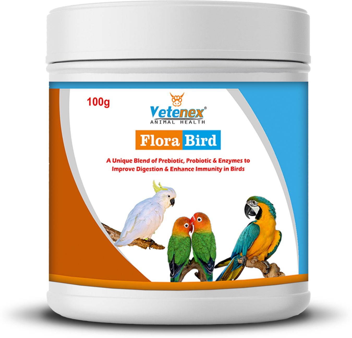 vetenex Flora Bird - Probiotics Supplement for Birds | Better Digestion | Boost Immunity Pet Health Supplements-picture-33