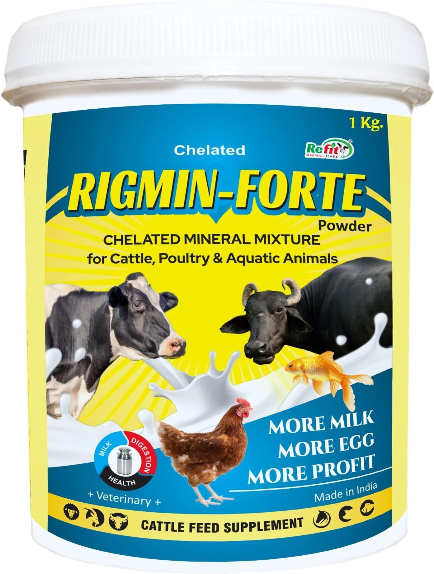 refit animal care Chelated Mineral Mixture Powder For Cow, Cattle, Goat & Farm Animal,Rigmin Forte Pet Health Supplements-picture-19