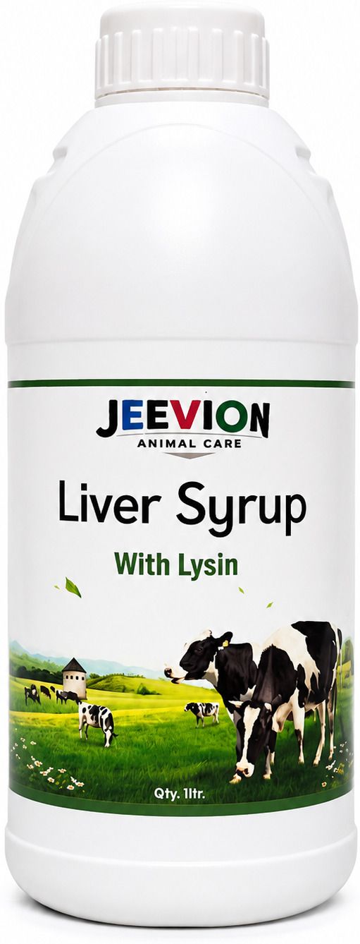 jeevion animal care Liver Syrup with Lysine for Cow, Buffalo & Other Cattle Pet Health Supplements-picture-27