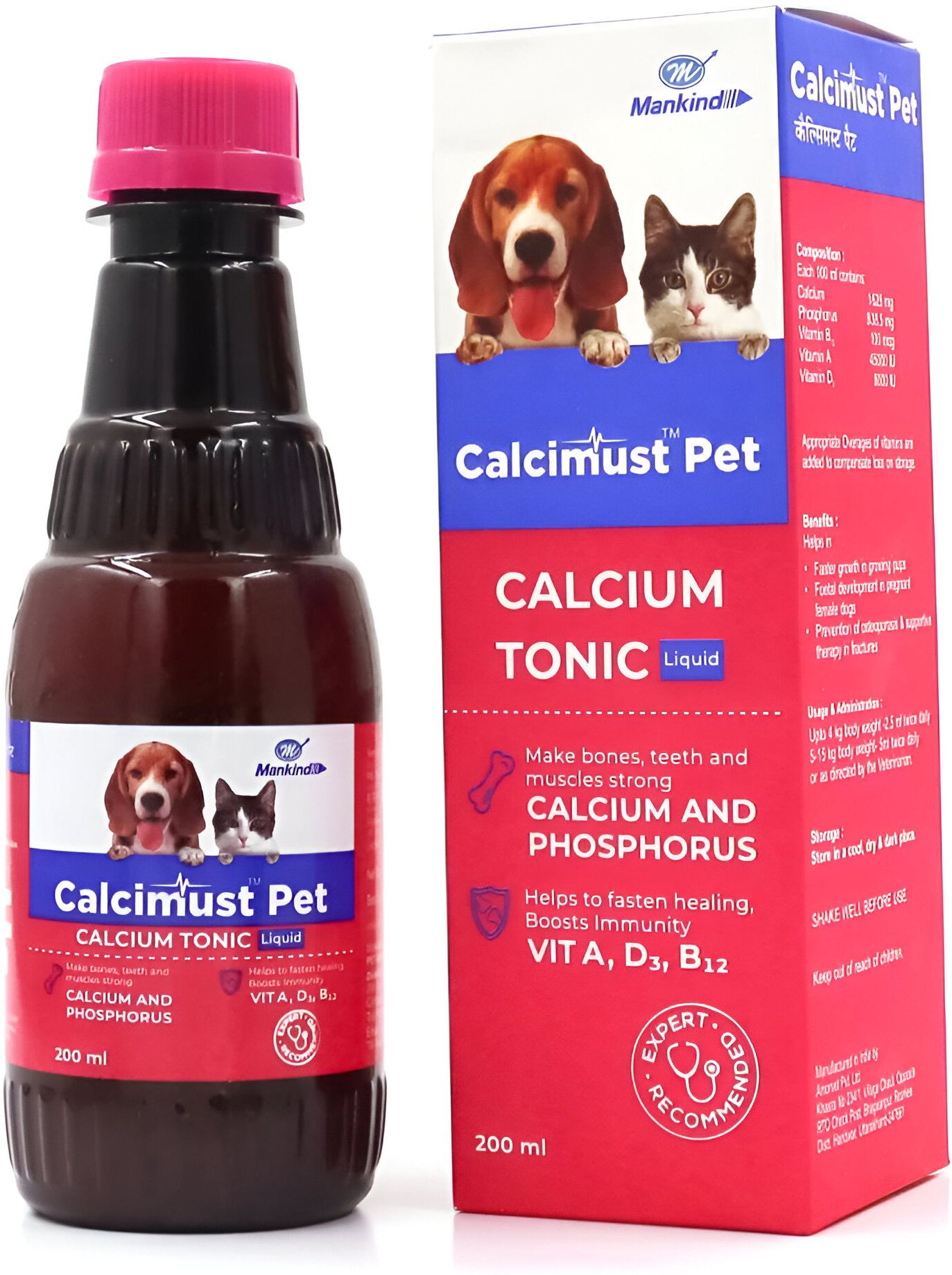 mankind Calcimust pet syp for Dog & Cat pack of 1 Pet Health Supplements-picture-10