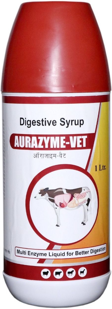 aurazyme vet Liver & Digestive Tonic for Cattle, Cow, Buffalo, Goat & Farm Animals - 1 LTR Pet Health Supplements-picture-36