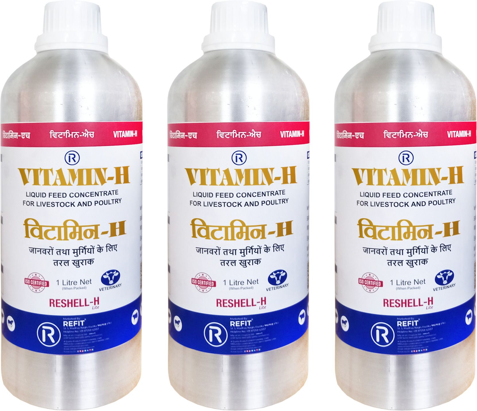 refit Vitamin H for Cow, Buffalo, Bird, Cattle & Poultry Multivitamins H, E, A & D3 Pet Health Supplements-picture-35