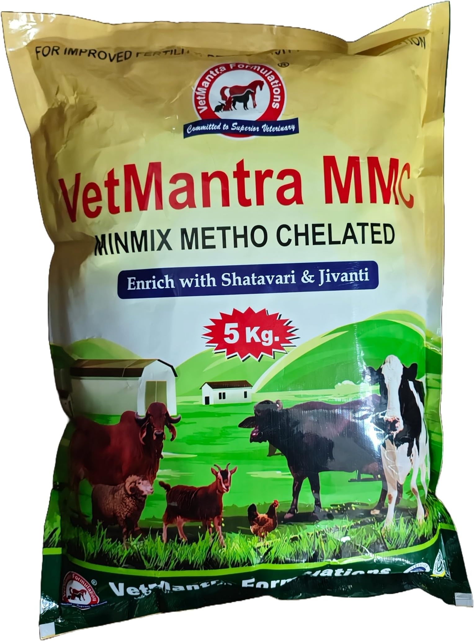 MMC 5 Kg, Mineral mixture for cow, buffalo, sheep, goat Pet Health Supplements