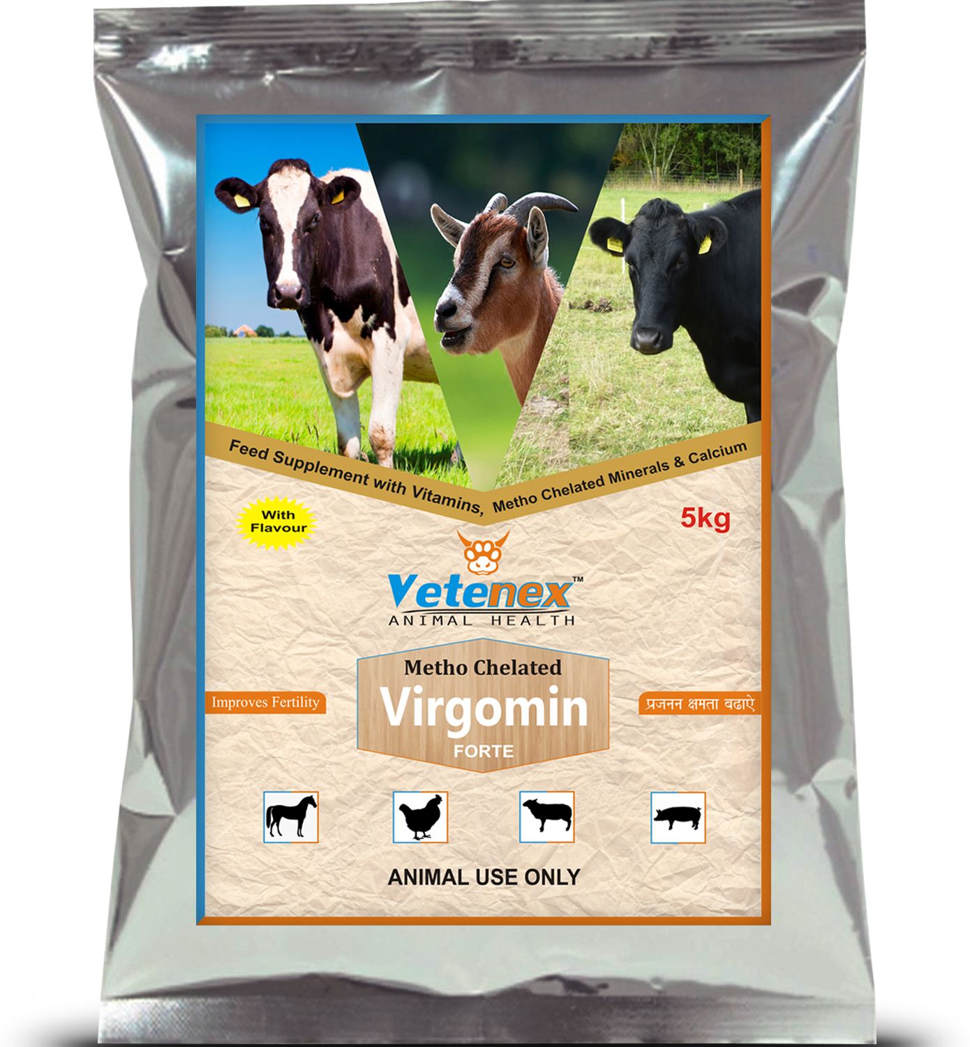 vetenex Virgomin Forte - Chelated Mineral Mixture Powder for Cattle, Cow, Buffalo, Goat Pet Health Supplements-picture-42