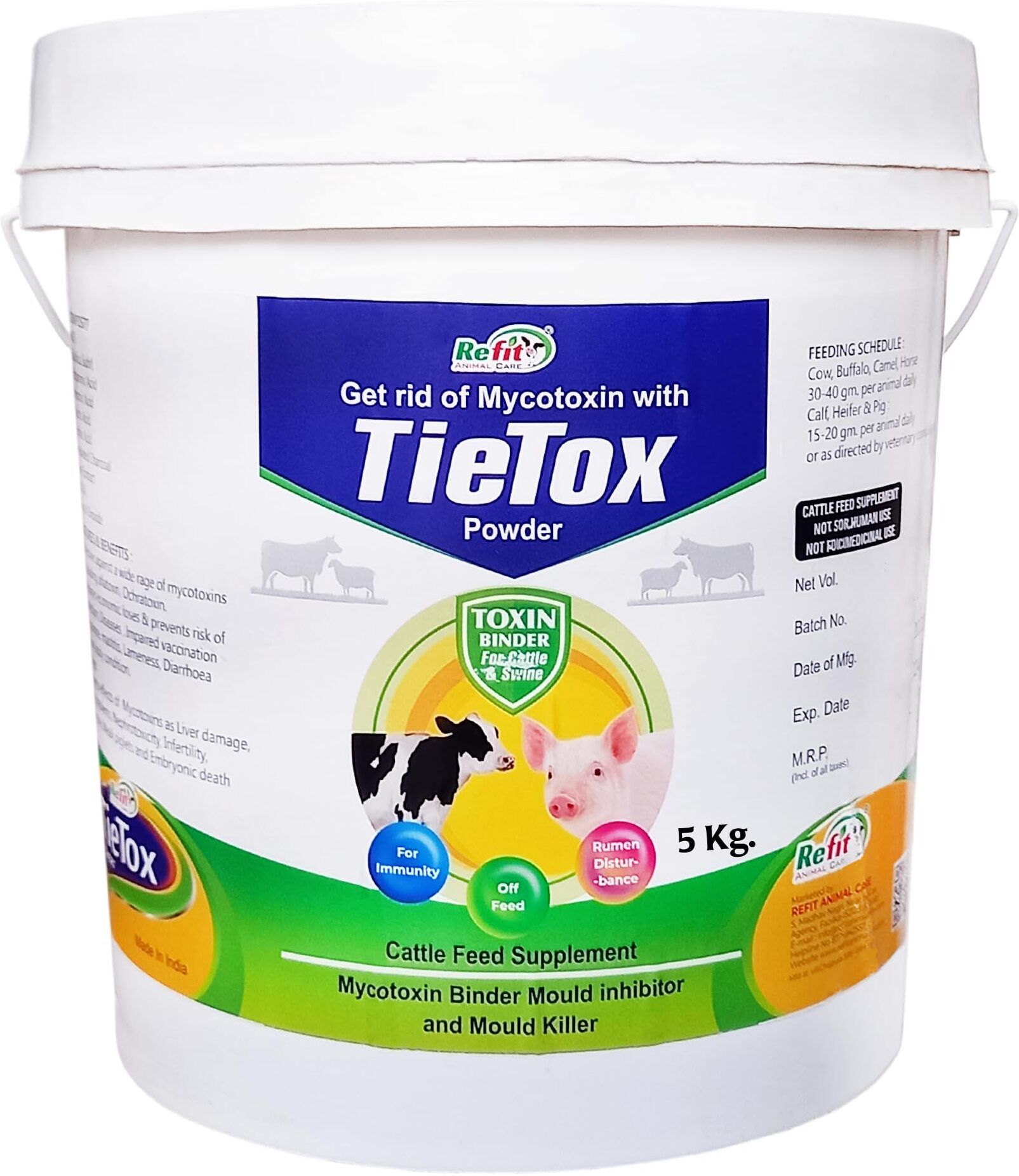 refit animal care Toxin Binder Powder for Cow, Cattle, Sheep, Pig, and Livestock Animals Pet Health Supplements-picture-16