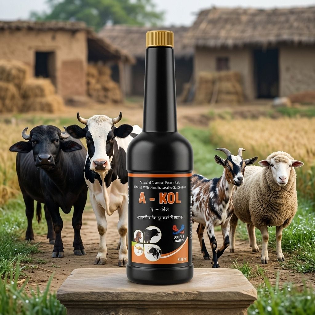 arora enterprises A Kol Liquid Feed Supplement | Controls Bloat, Gas & Diarrhoea for Cattle Pet Health Supplements-picture-16