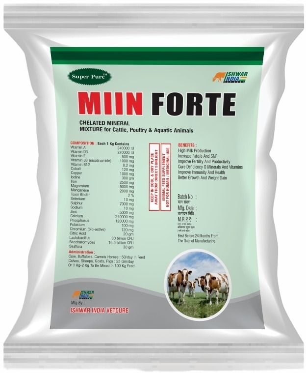 super pure MIIN Forte – Mineral Mixture Powder for Cattle, Buffalo & Goats Pet Health Supplements-picture-16