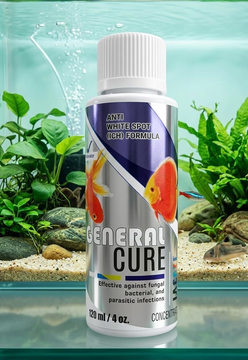scroll store Aquatic Remedies General Cure Fish Medicine 120ml– Anti White Spot Treatment Pet Health Supplements-picture-16