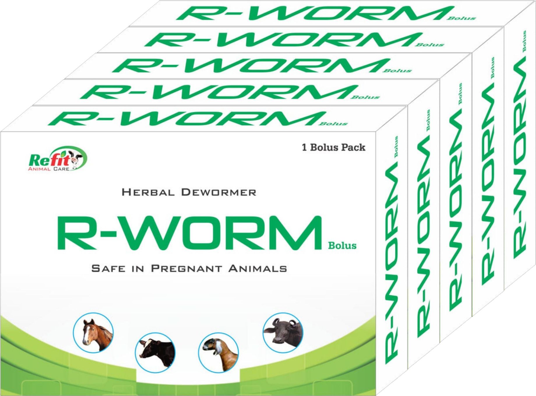 refit animal care Cow Dewormer Bolus Set of 5 Pet Health Supplements-picture-22