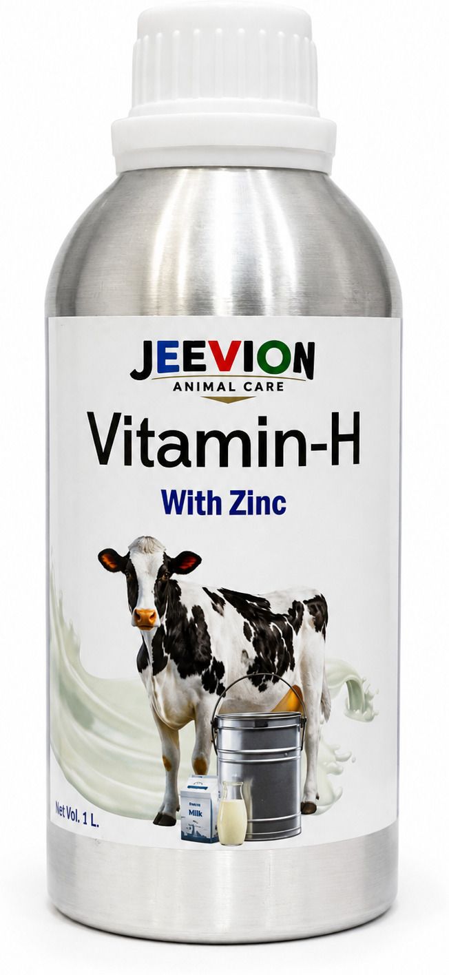 jeevion animal care VitaminH with Zinc (Biotin) For Cows, Buffalo & Cattle Aluminum Bottle Pet Health Supplements-picture-27