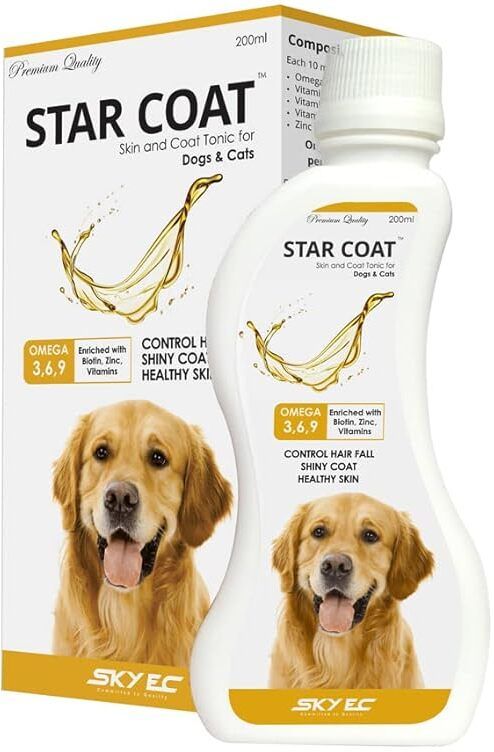 skyec Star Coat Pet syrup 200 ml For Good Skin & Coat for your pet Pet Health Supplements-picture-35