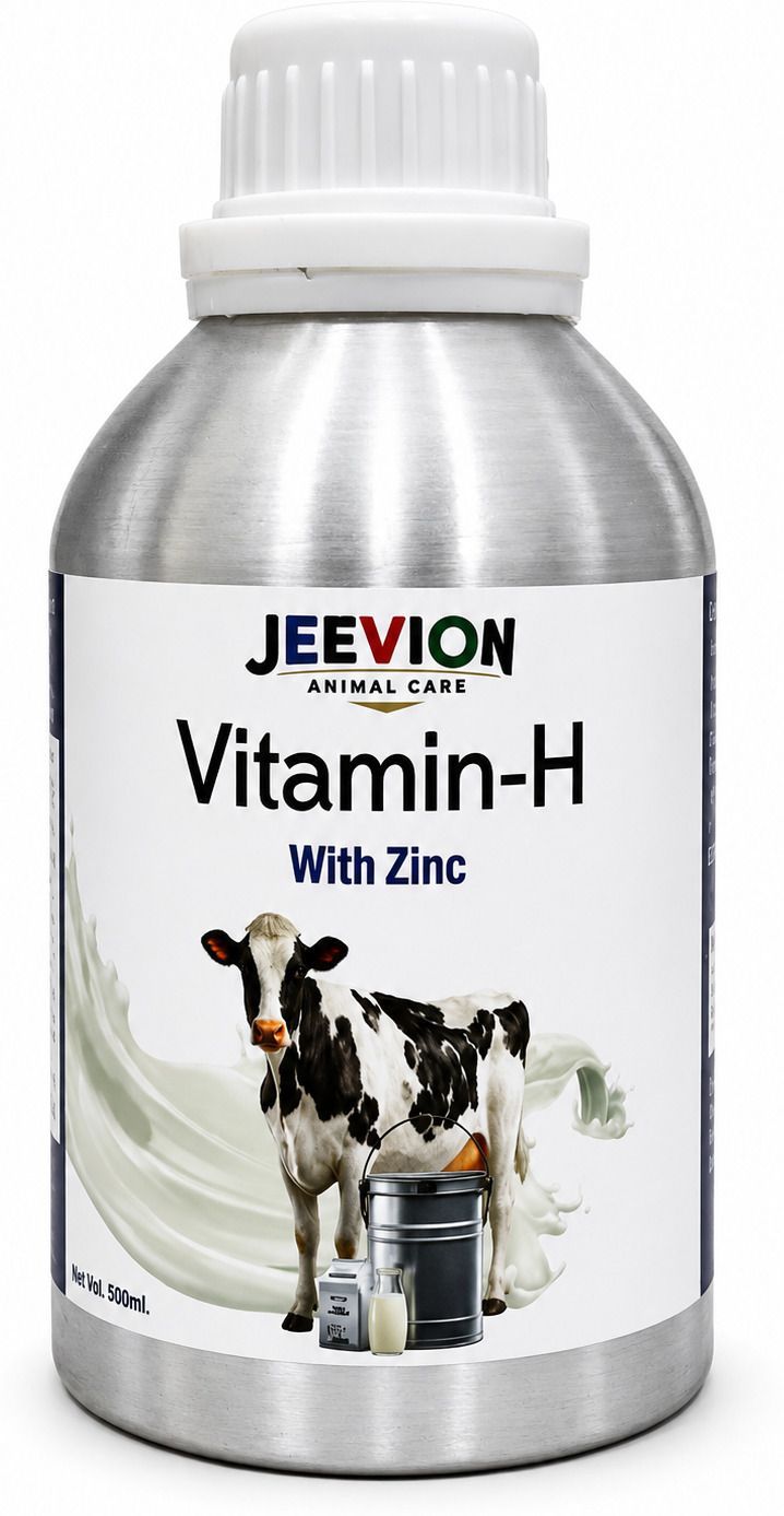 jeevion animal care VitaminH with Zinc (Biotin) For Cows, Buffalo & Cattle Aluminum Bottle Pet Health Supplements-picture-24
