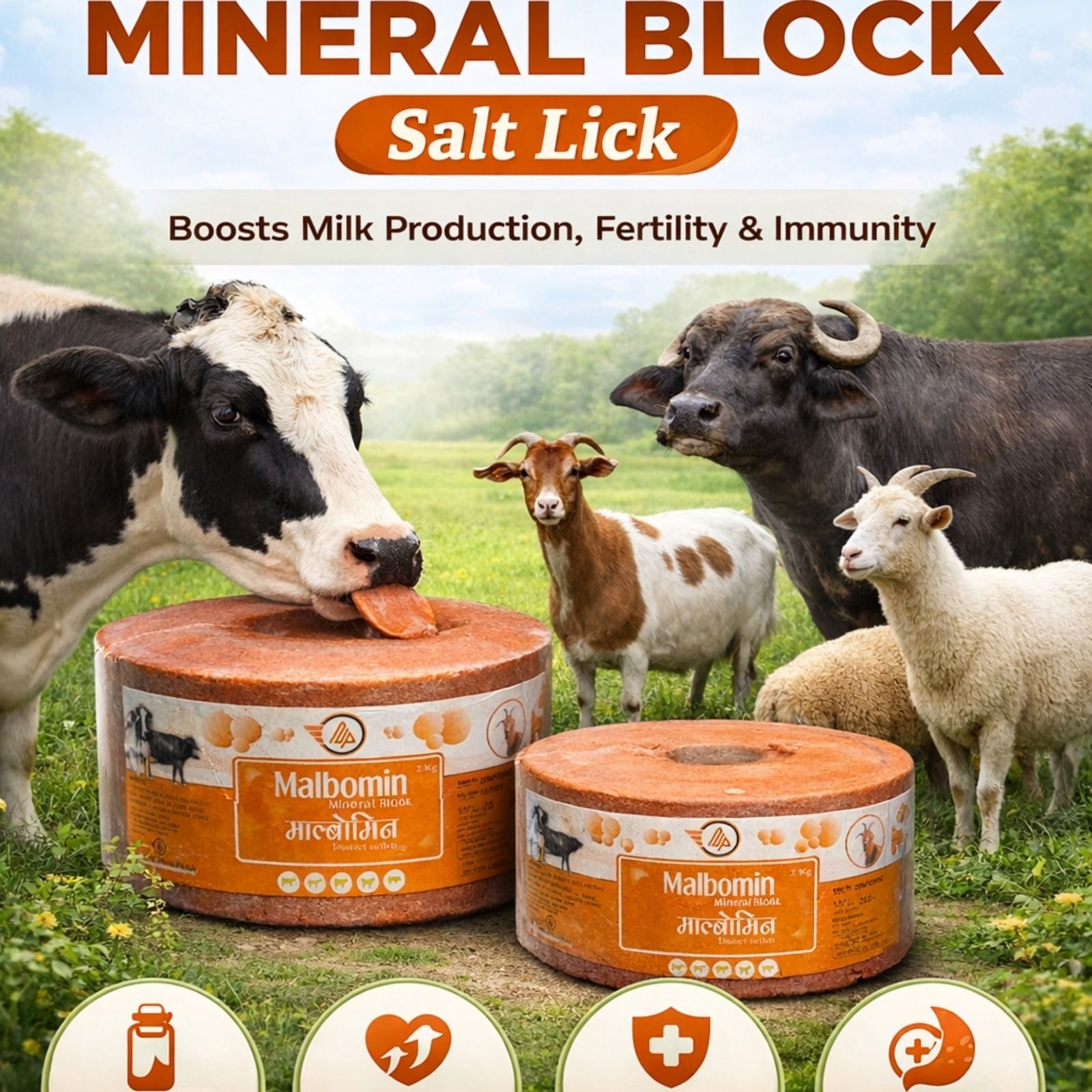 malbomin Salt Lick Feed Supplement Supports Health of Cows Goats Sheep Buffalo & Horses Pet Health Supplements-picture-46