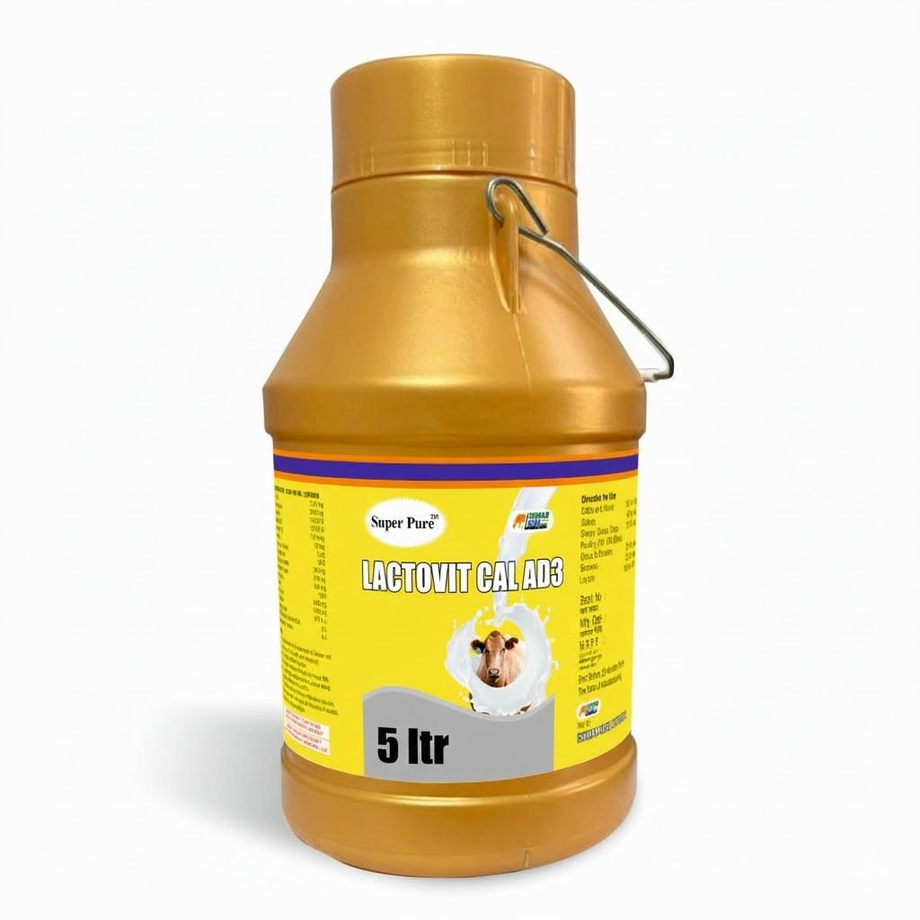 LACTOVIT Cal AD3 – Calcium & Vitamin AD3 Tonic for Cows, Goats & Sheep - Dollu Pet Health Supplements