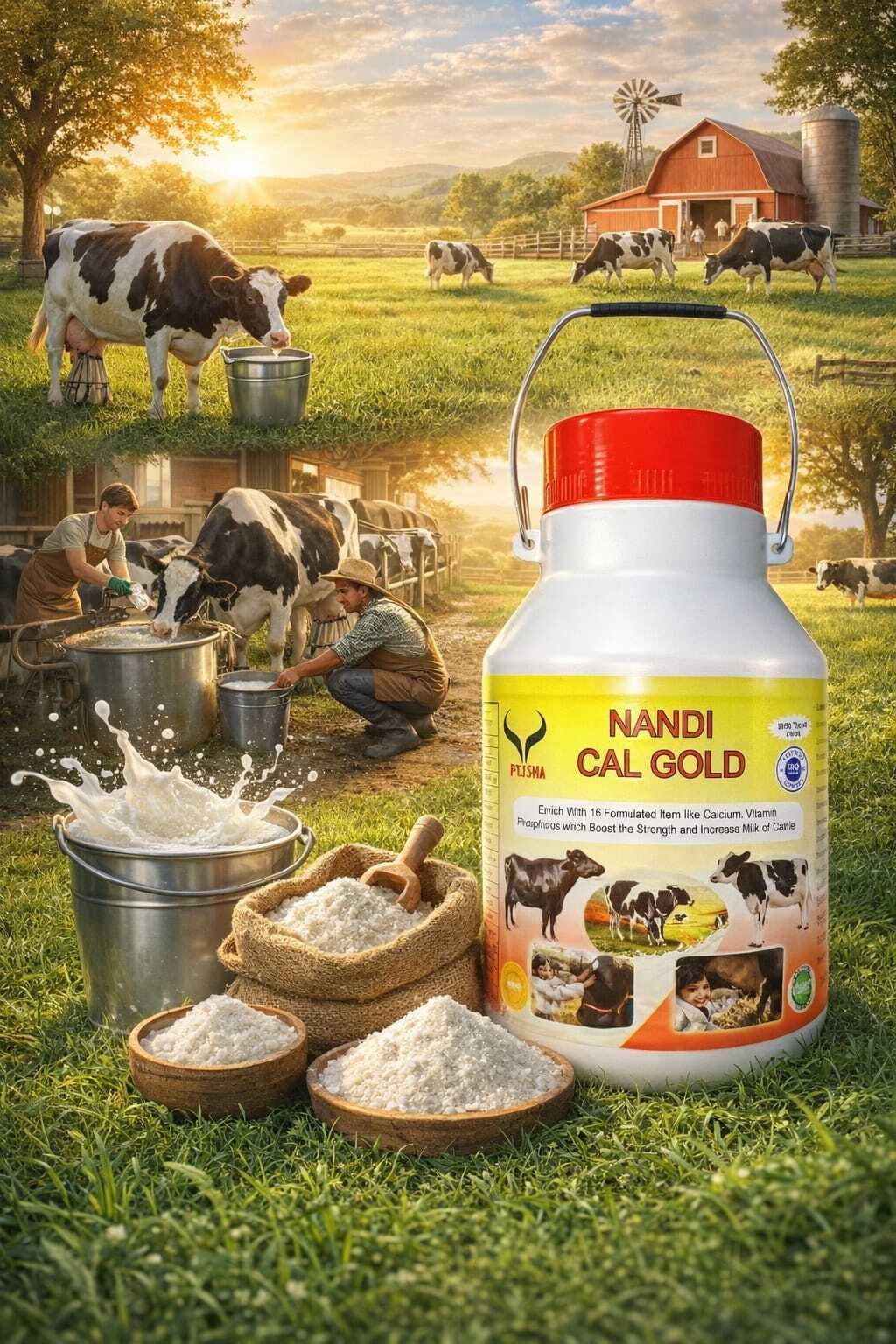 prisha Nandicow cal 5 Lit,Cow,Buffalo Feed Supplement for Higher Growth,Milk Production Pet Health Supplements-picture-31