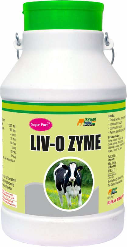 LIV-O Zyme | Ayurvedic Liver Tonic & Digestive Enzyme Syrup for Cows, Goats Pet Health Supplements
