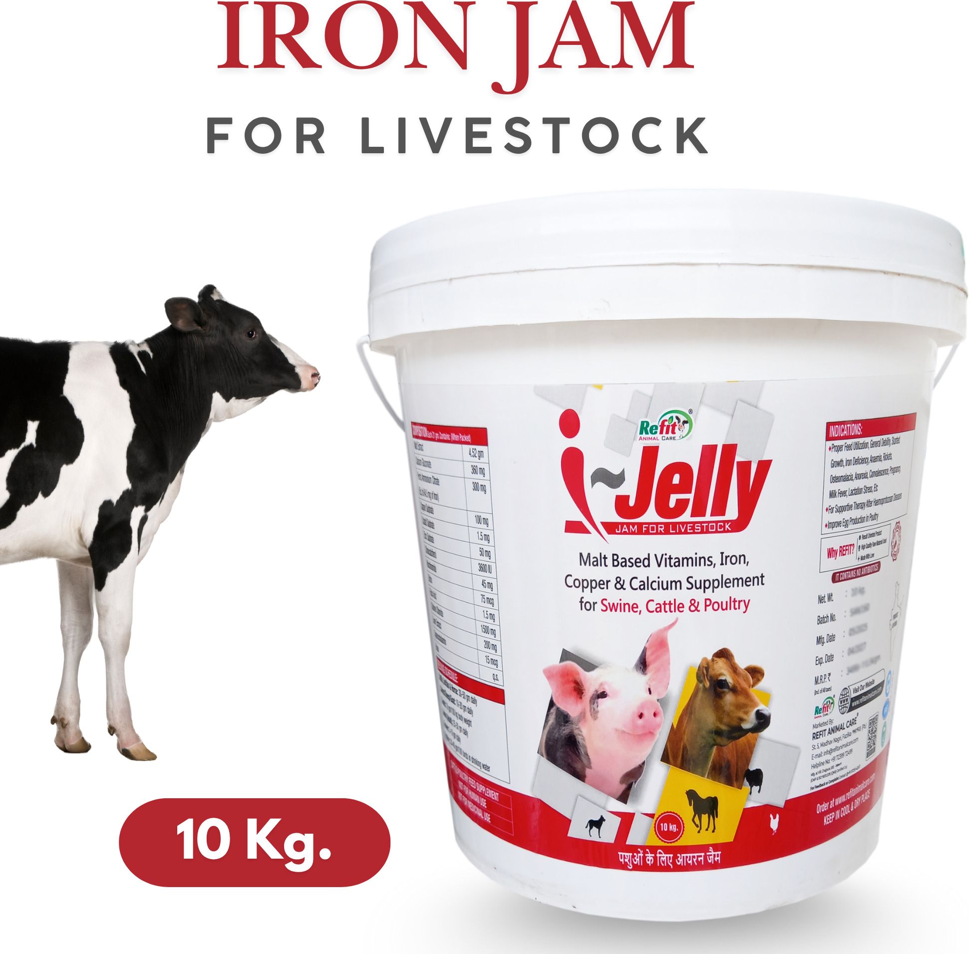 Copper, Calcium & Iron Vitamin Supplement for Pig, Cow, Cattle & Poultry Pet Health Supplements-image-13