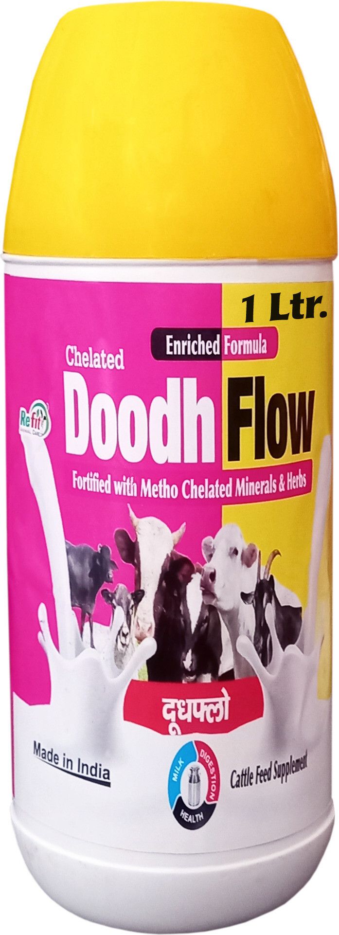 Triple Strenght Liquid Calcium For Cow, Cattle, Goat & Farm Animals, Doodhflow Pet Health Supplements