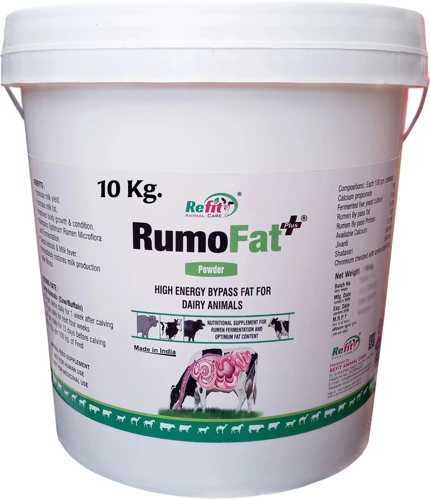 refit animal care Rumen Bypass for Cattle, Cow, Buffalo and Farm Animals Pet Health Supplements-picture-19