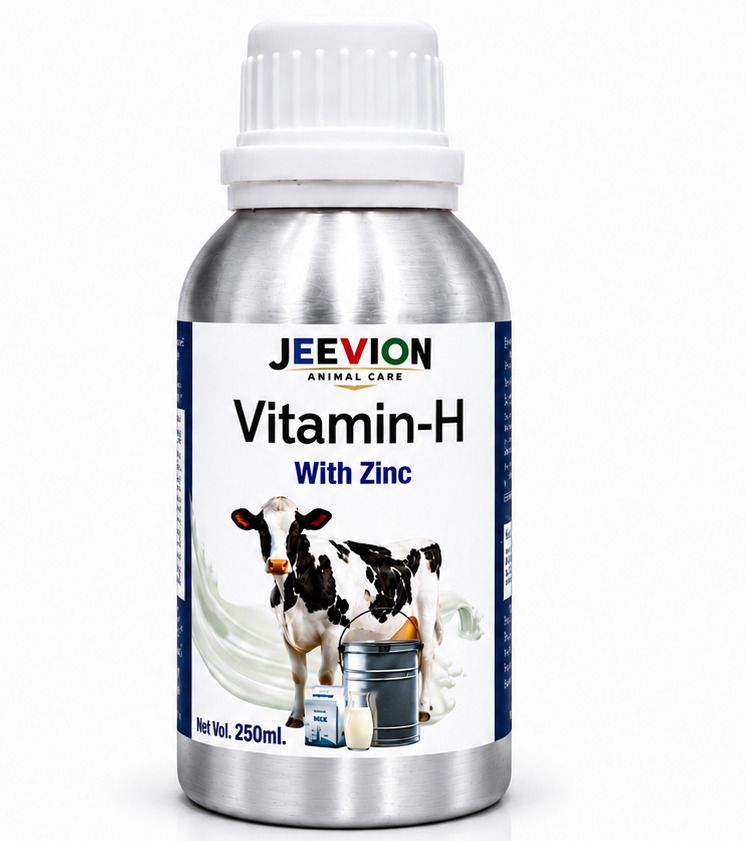 jeevion animal care VitaminH with Zinc (Biotin) For Cows, Buffalo & Cattle Aluminum Bottle Pet Health Supplements-picture-34