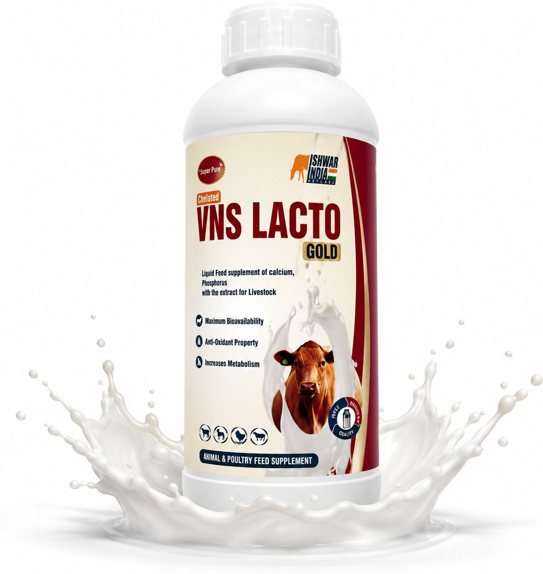 VNS LACTO GOLD Liquid Calcium for Cattle & Buffalo | Boosts Milk Yield Pet Health Supplements-image-43