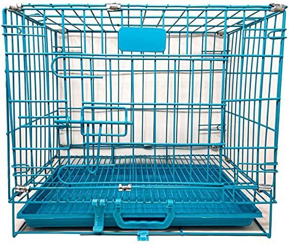 chullbull pet products Double Door Heavy Duty Folding Metal Kennel for Small Dogs and Puppies (2 FEET) Dog, Cat, Rabbit, Miniature Pig, Monkey, Bird, Mouse, Hamster Cage-picture-23
