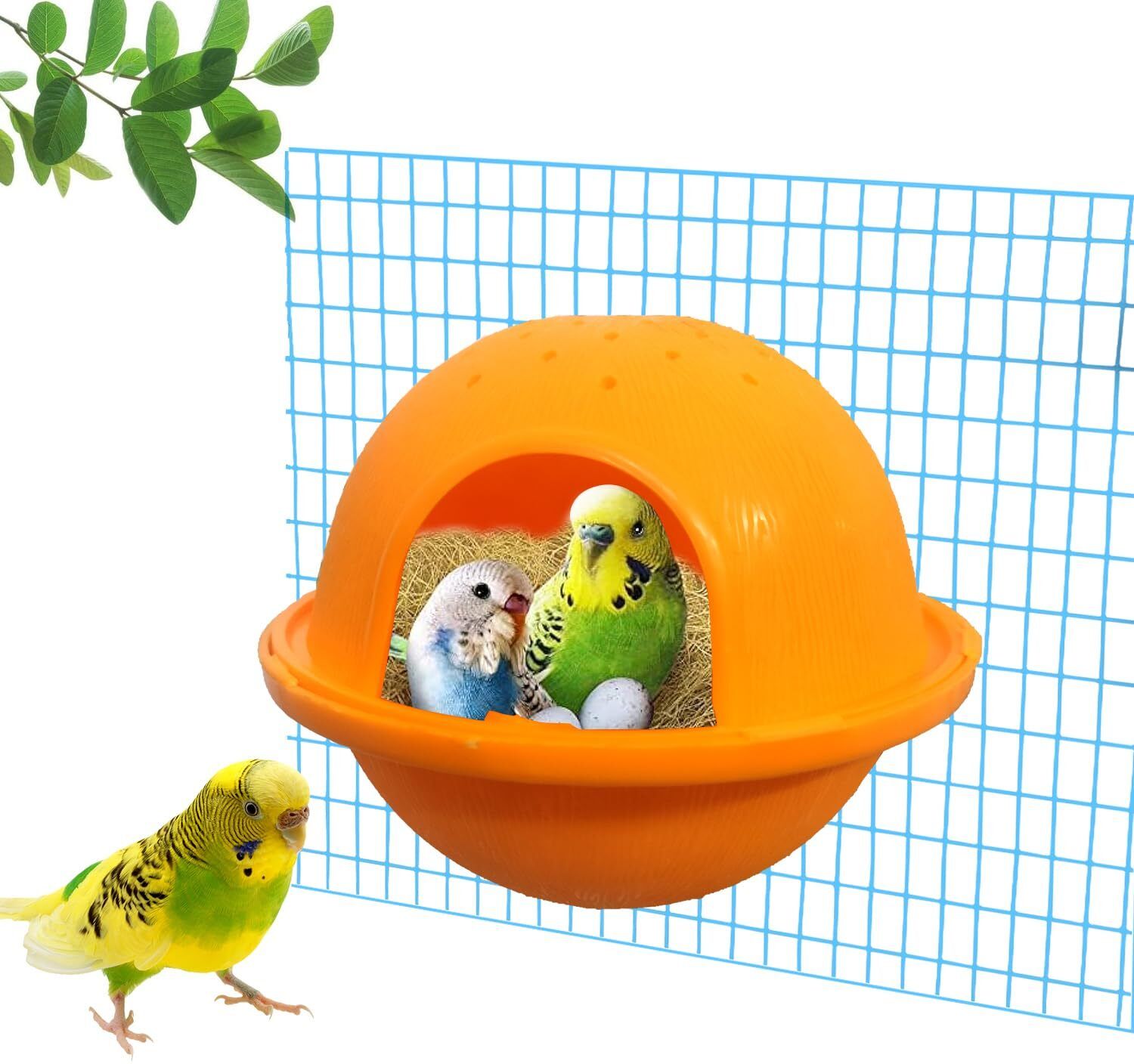 petjoy Small Bird Nest Box, Plastic Cage House for Lovebirds, Nest for Birds, Bird House-picture-33