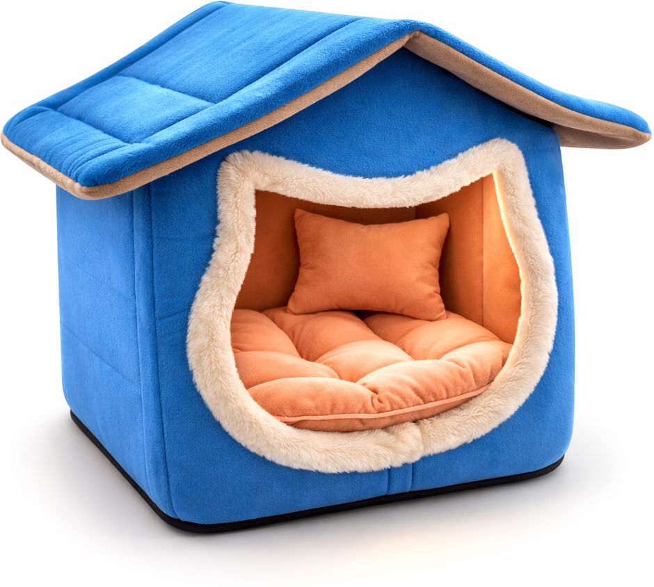 Premium Eco-Friendly Soft Pet House Bed for Cats & Small Dogs Cat, Dog House-image-8