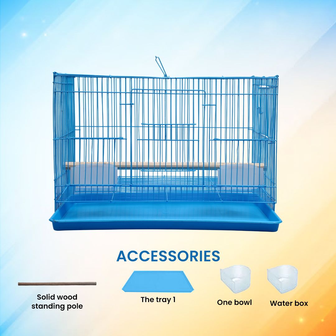 hara Premium 15 Inch Bird Cage in Light Blue Color Bird Cage-picture-18