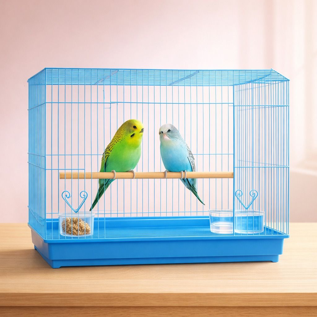 finypetz 18" Blue Bird Cage 1.5 Ft for Budgie Lovebird Parrot Bird Cage-picture-36
