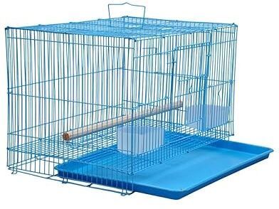 2 Ft Partition Blue Bird Cage for Budgies, Finches, Lovebirds & Free Toys Bird Cage-image-38