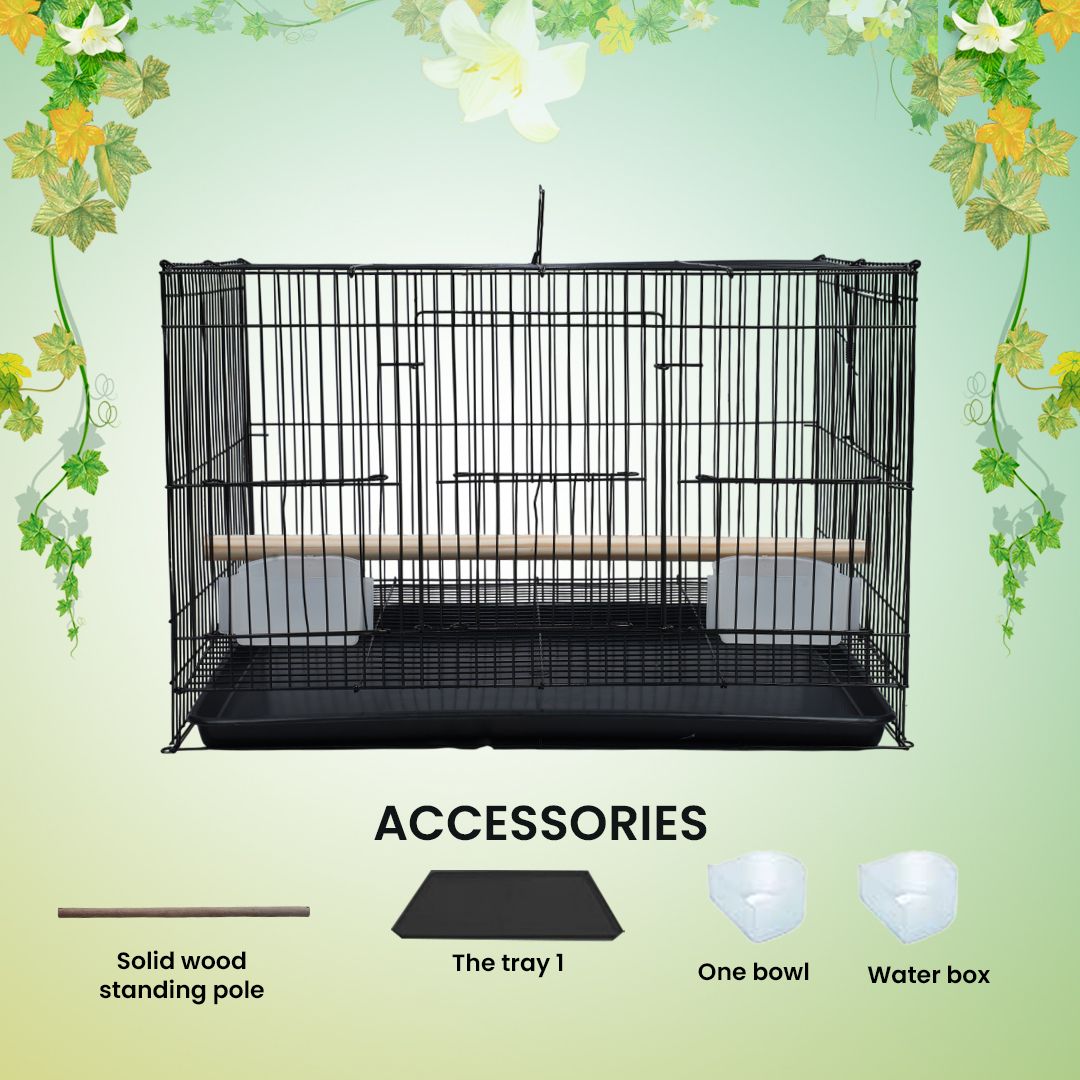 hara Classic 20 Inch Black Bird Cage – Compact Design Bird Cage-picture-28