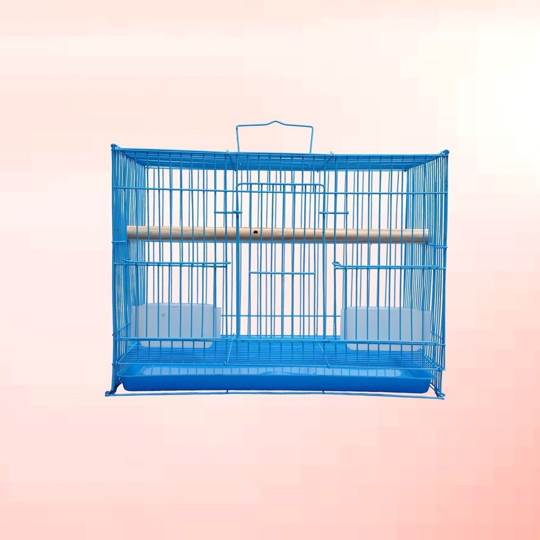 hara enterprises Bird Cage for Budgies, Finches, Lovebirds & Free Toys, 1.25 Ft Blue Bird Cage-picture-23