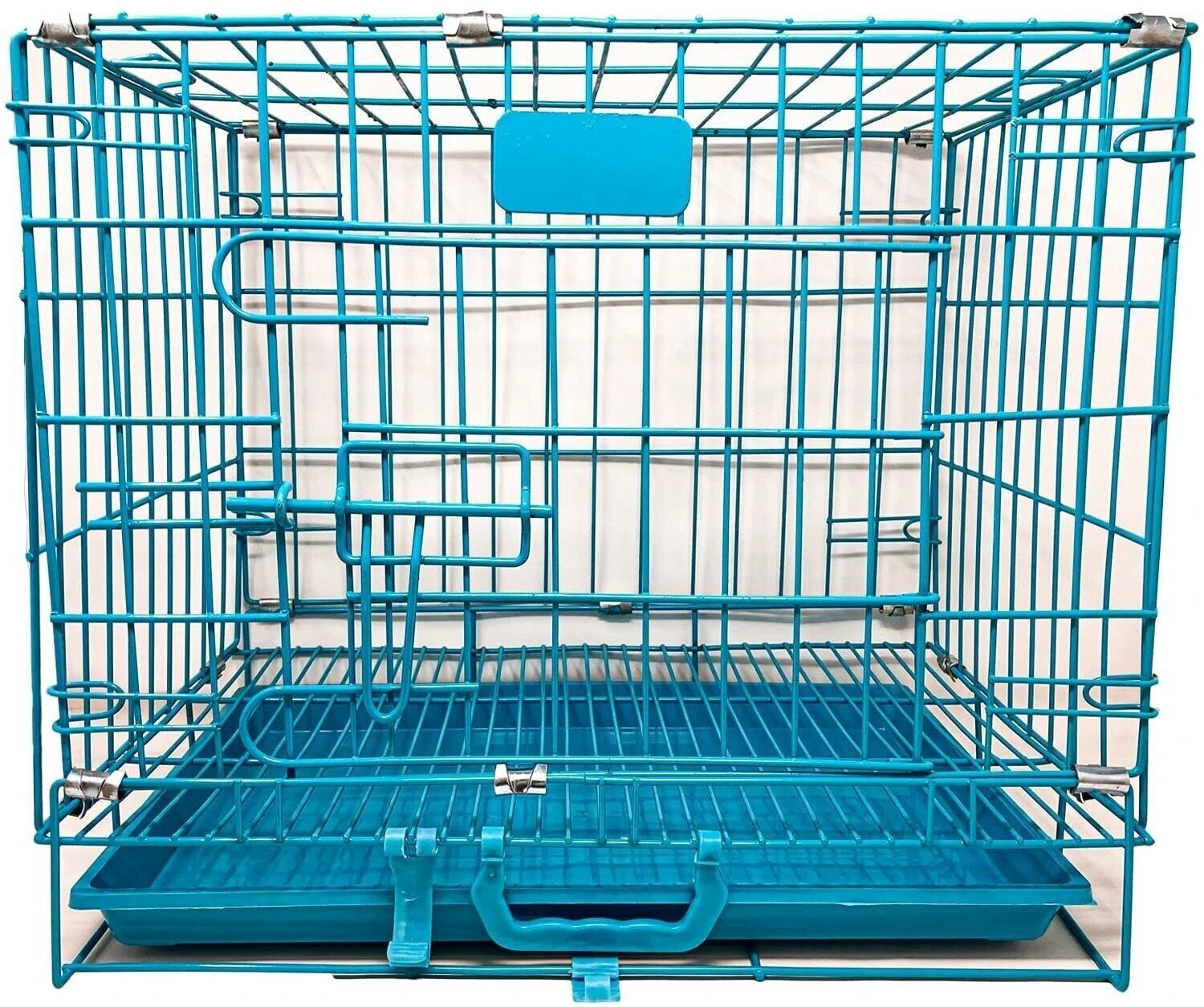 Single Door Folding Metal Cage with Removable Tray for Dog & Cat Pet, 18 Inch Dog, Rabbit Cage-image-8