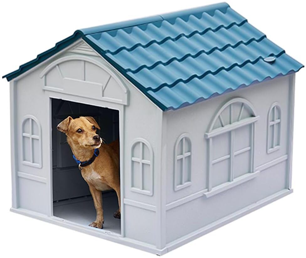 elephantboat Outdoor Dog House Rainproof Plastic Hut for Backyard Use M Pet Bed-picture-11