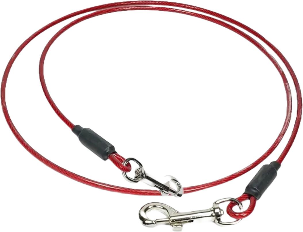 oaky 5FT Tie Out Cable Leash for Small Dogs upto 30Kg,Chew Proof Puppy Training Leads 152 cm Dog Cord Leash-picture-31
