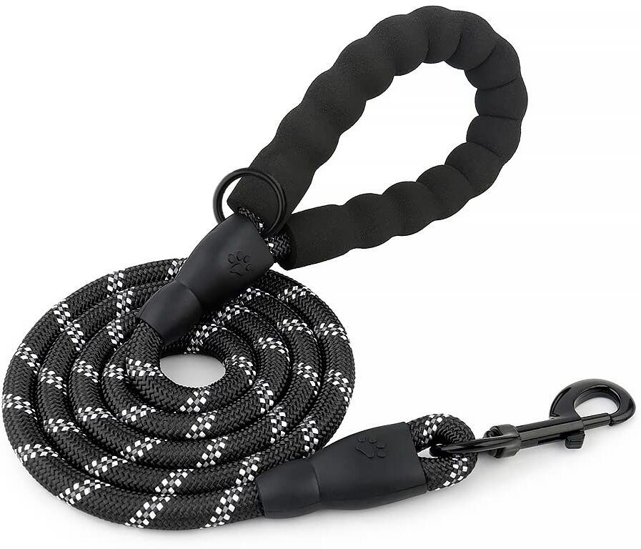 Highly Reflective Rope Cord Heavy Duty Nylon Dog Leash, Anti Slip Padded Handle Dog & Cat Leash-image-21