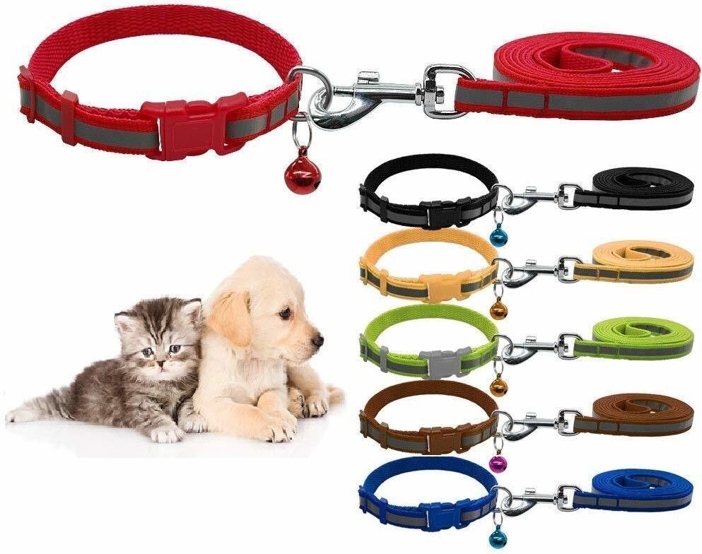 furry critters Reflective Leash Collar for Puppy Set with Bell for Cats and Dogs 10mm 120 cm Dog Strap Leash-picture-12