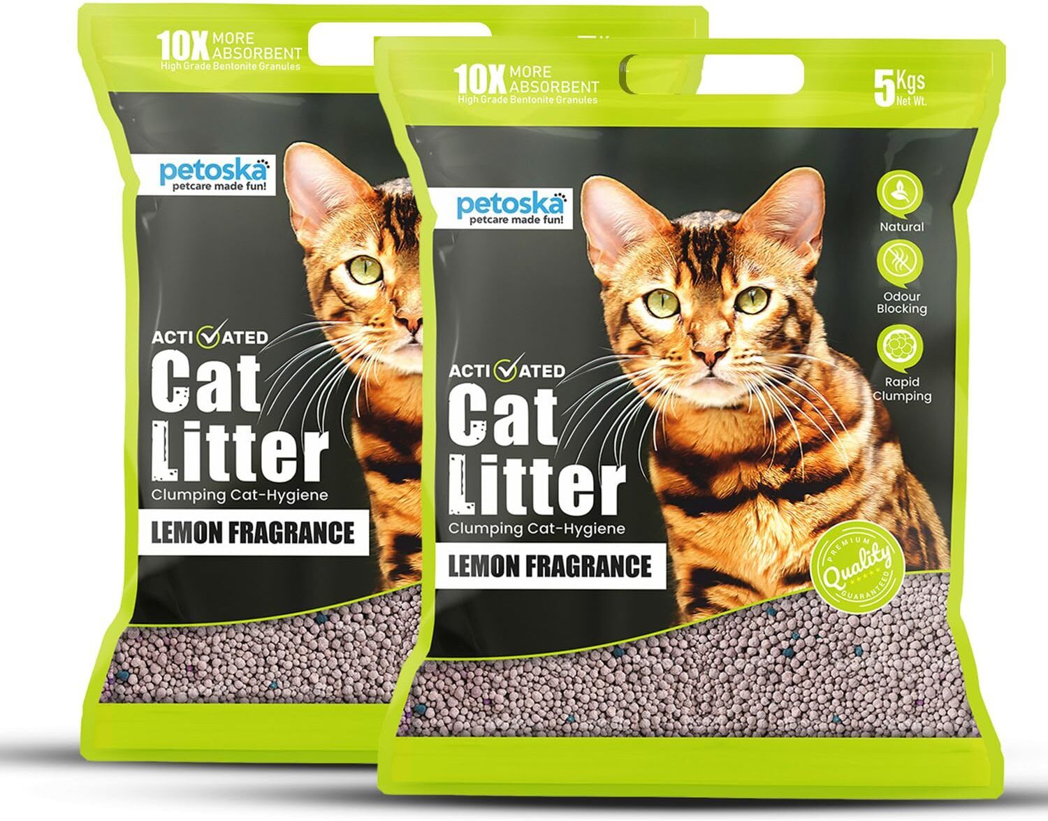 Lemon Fragrance Pack of 2 Pet Litter Tray Refill-image-29