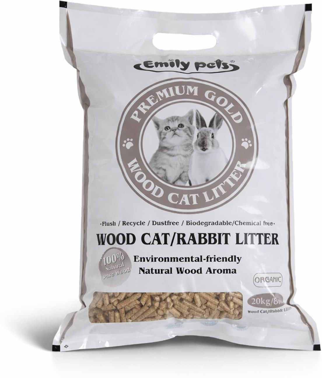 Pine Wood Cat Litter 20Kg Natural Odor Control Dust Free for Cats Pet Litter Tray Refill-image-46