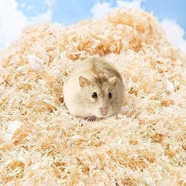 Pine Wood Shavings Bedding for Hamsters, Birds, Chinchillas, Guinea Pigs 1kg Pet Litter Tray Refill-image-3