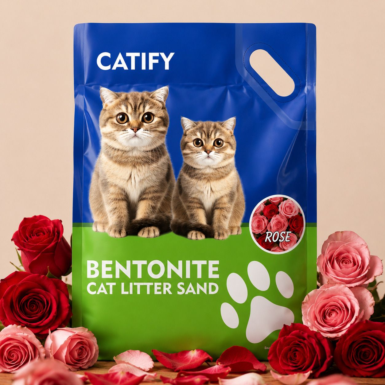 bscly Catify Rose Bentonite Cat Litter Sand, Strong Odour Control, 99.9% Dust-Free Pet Litter Tray Refill-picture-18