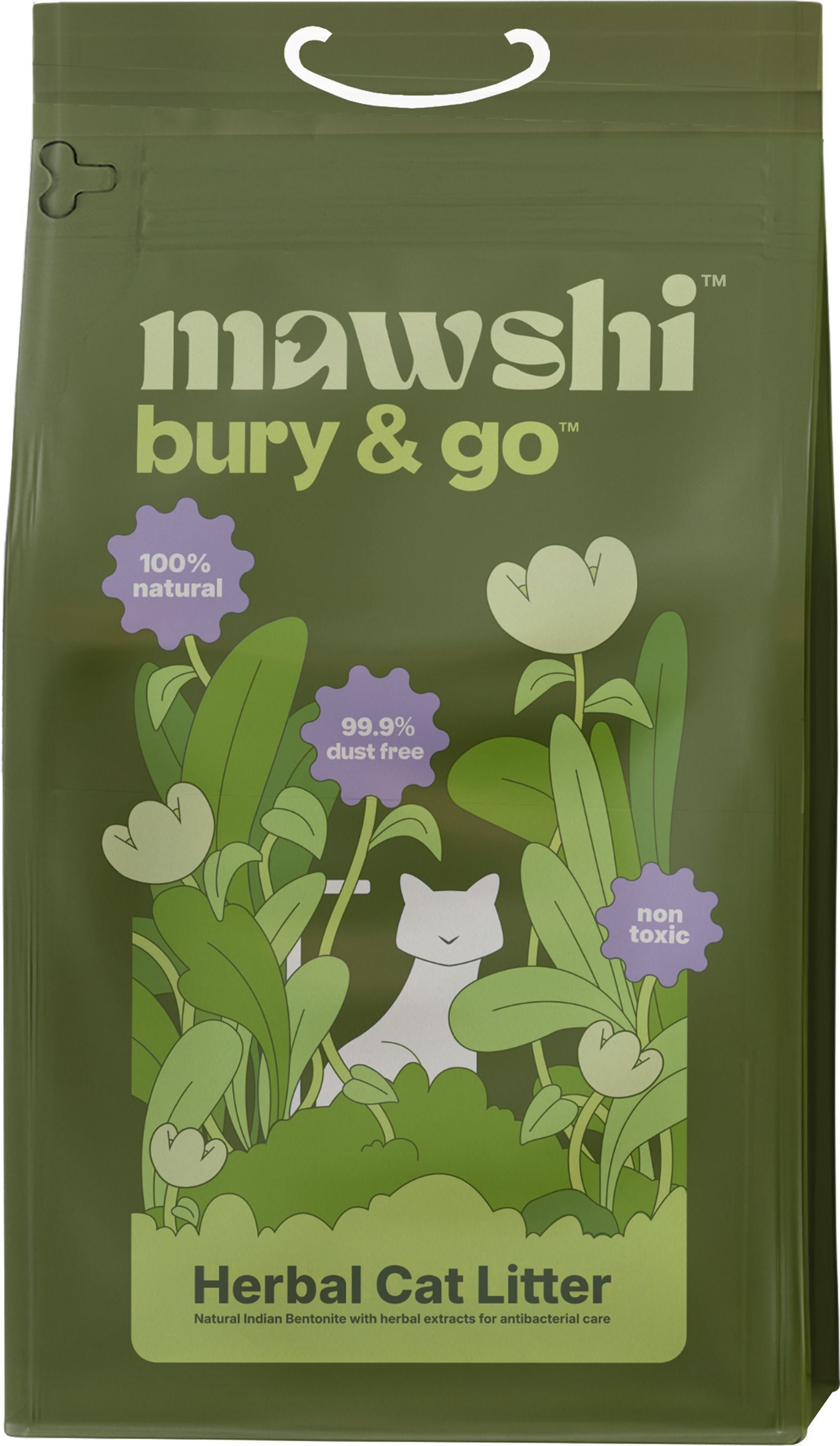 mawshi bury & go Herbal Cat Litter 3X Stronger Absorption 99.9% Dust Free - 5 KG Pet Litter Tray Refill-picture-14