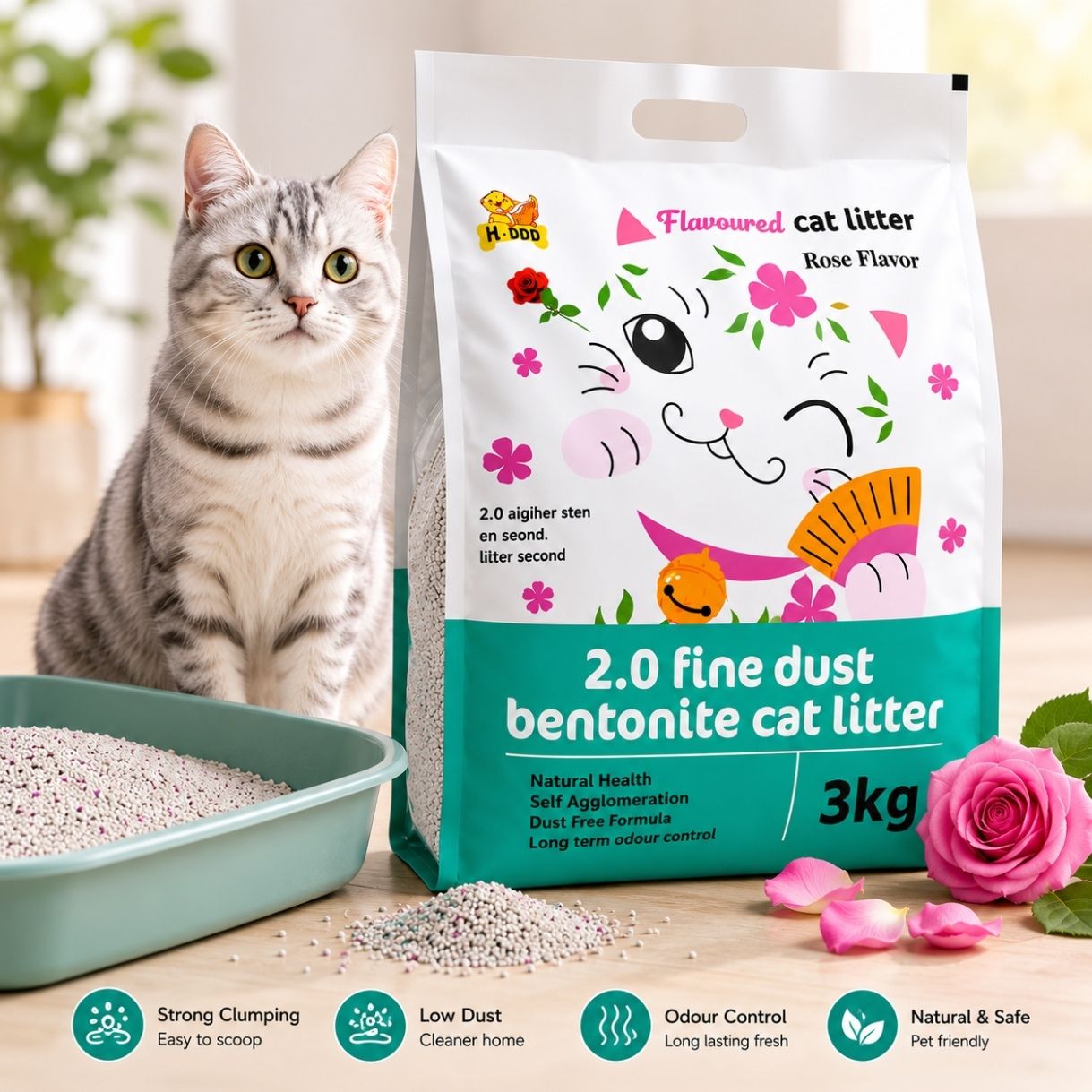 Catliter-3kg Pet Litter Tray Refill (Rose)-Liter -3Kg_47 Pet Litter Tray Refill-image-22