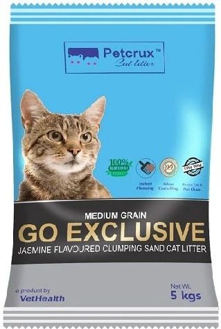 petcrux Go Exclusive Scoopable Montonite Jasmine Cat Litter (5Kg-Pk1) Pet Litter Tray Refill-picture-33