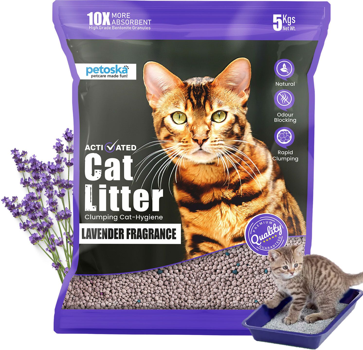Activated Cat Lavender Fragrance Pet Litter Tray Refill