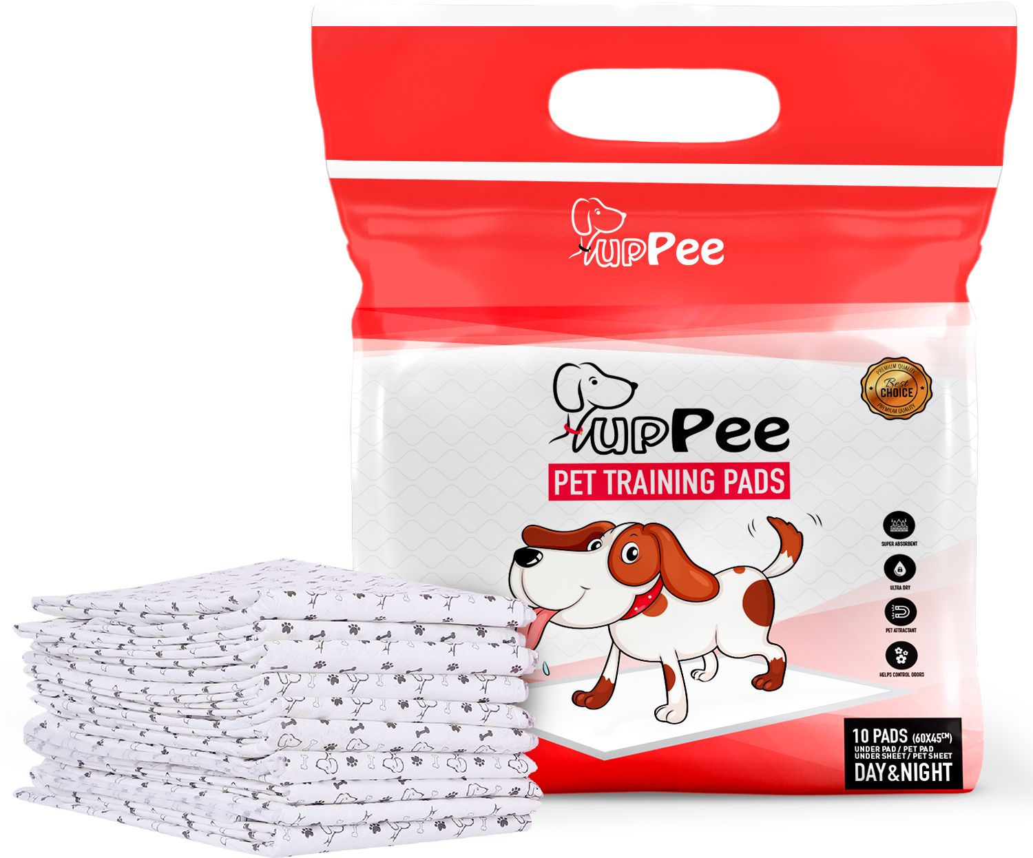 Pet Training Pads 60 X 45 CM, Urine Underpad 10 Count Per Packet (Pack of 1) Cat, Dog, Rabbit, Tortoise Pet Mat
