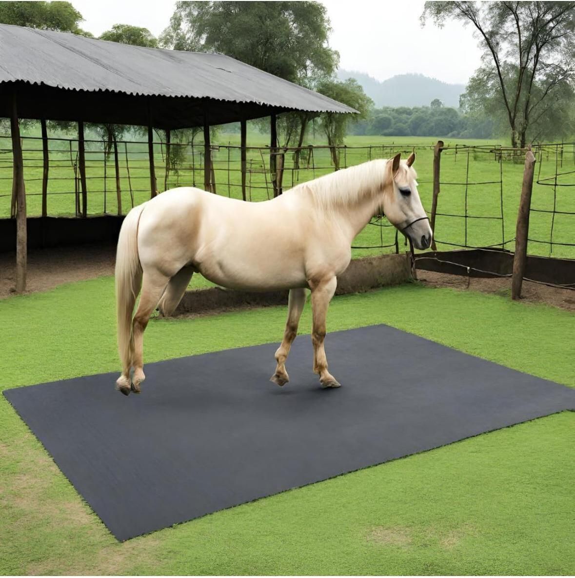 hakex Cow Mat(Waterproof Rubber)Mat 8*5 Feet BPA Free For Horse Cow, Dog, Hamster, Guinea Pig, Miniature Pig Pet Mat-picture-18